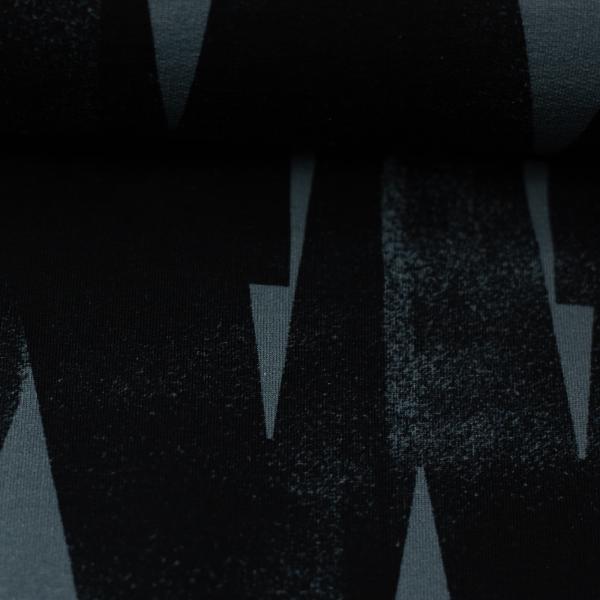 Sweat - French Terry Winter Ready by Thorsten Berger, altmint/smaragd, schwarz - grafisches Muster